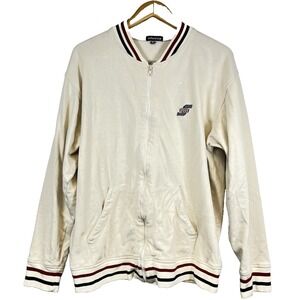 Vintage Stussy Varsity Zip Jacket Medium Y2K 90s Retro‎ Streetwear Knit Track